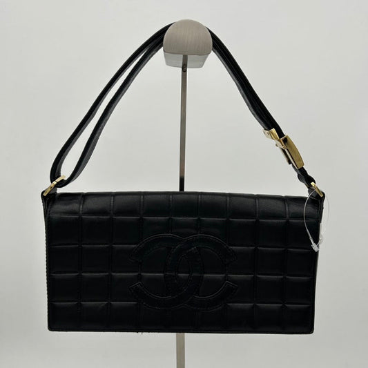 Chanel Black Quilted Leather Handbag Medium Size