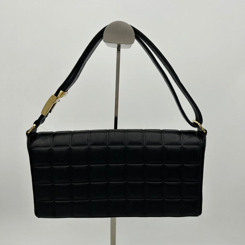 Chanel Black Quilted Leather Handbag Medium Size