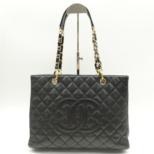 Chanel Black Caviar GST Shopping Tote Large