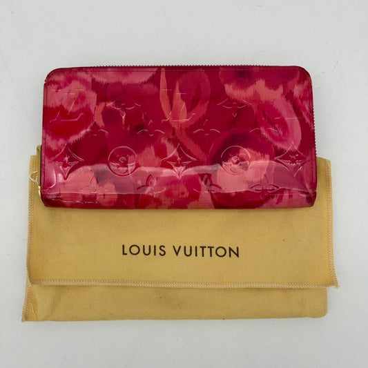 Louis Vuitton Zippy Vernis Ikat Flower Wallet Pink