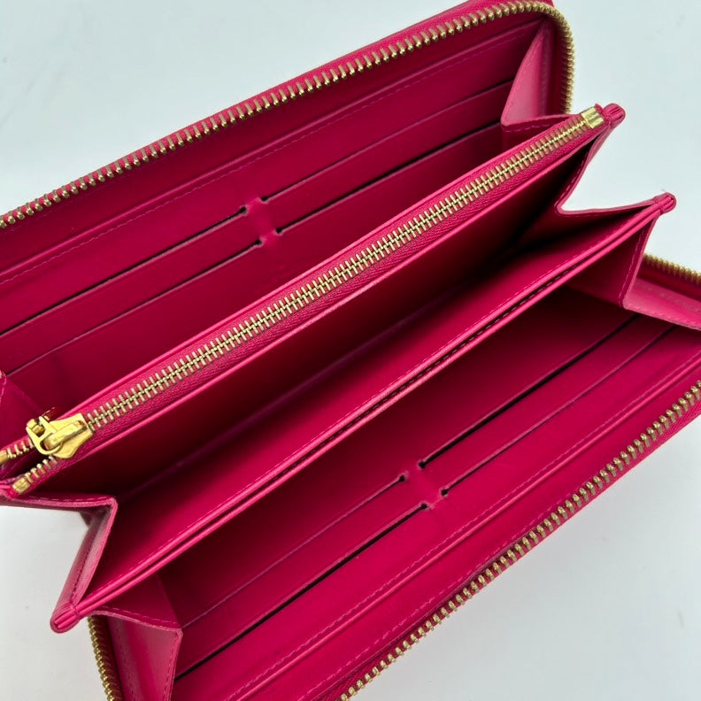 Louis Vuitton Zippy Vernis Ikat Flower Wallet Pink