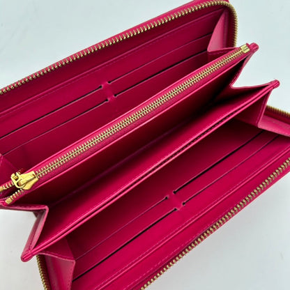 Louis Vuitton Zippy Vernis Ikat Flower Wallet Pink