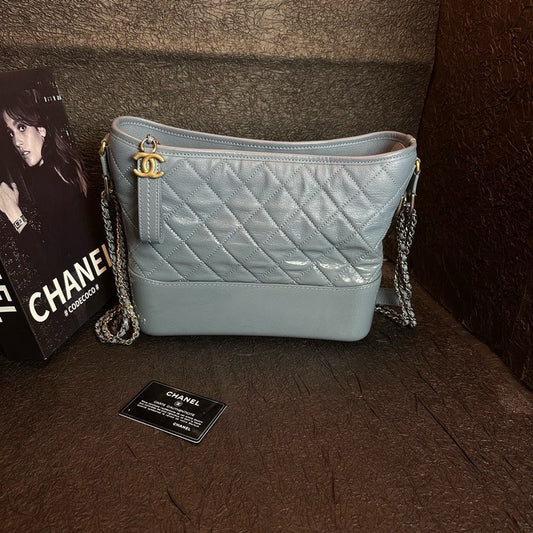 Chanel Gabrielle Blue Gray Medium Bag cm
