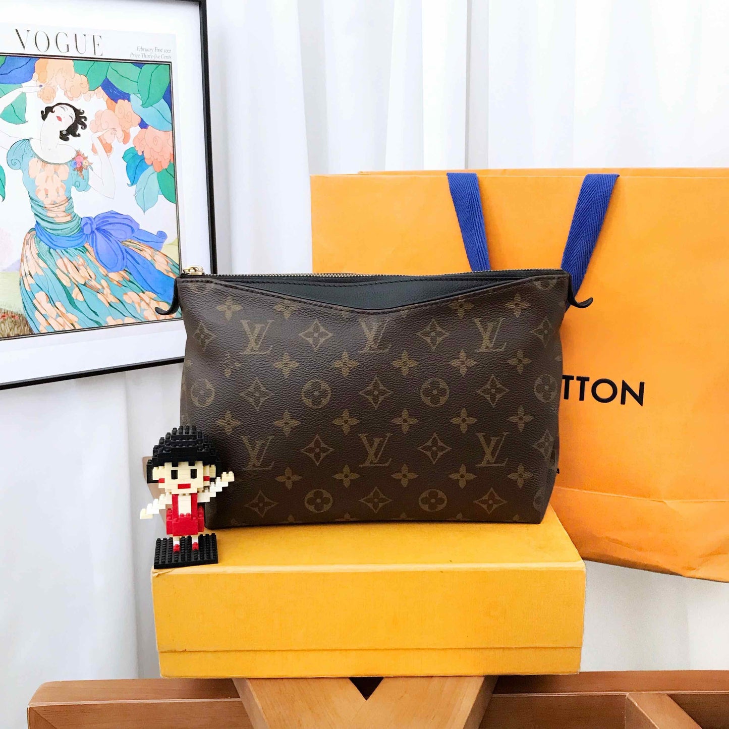 Louis Vuitton Pallas Monogram Canvas Clutch Brown Medium
