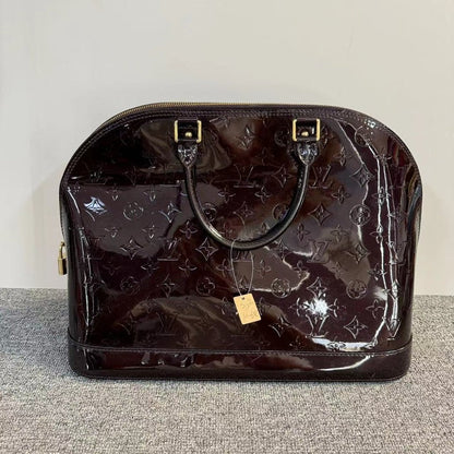Louis Vuitton Alma Brown Patent Leather Bag