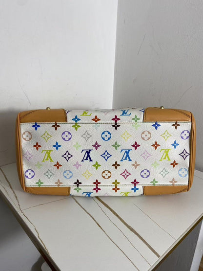 Louis Vuitton White Multicolor Claudia Handbag Shoulder Bag