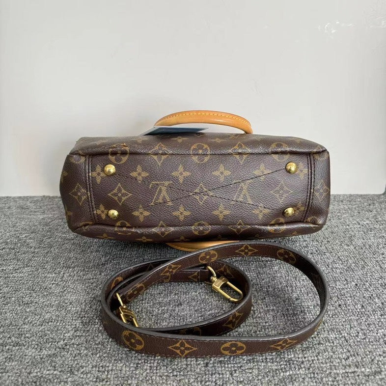 Louis Vuitton Monogram Pallas Brown Pink Canvas Tote Bag Medium