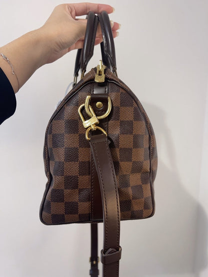 Louis Vuitton Speedy 25 Damier Ebene Brown Handbag