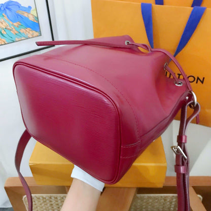 Louis Vuitton Neo Epi Red Leather Bucket Bag Large