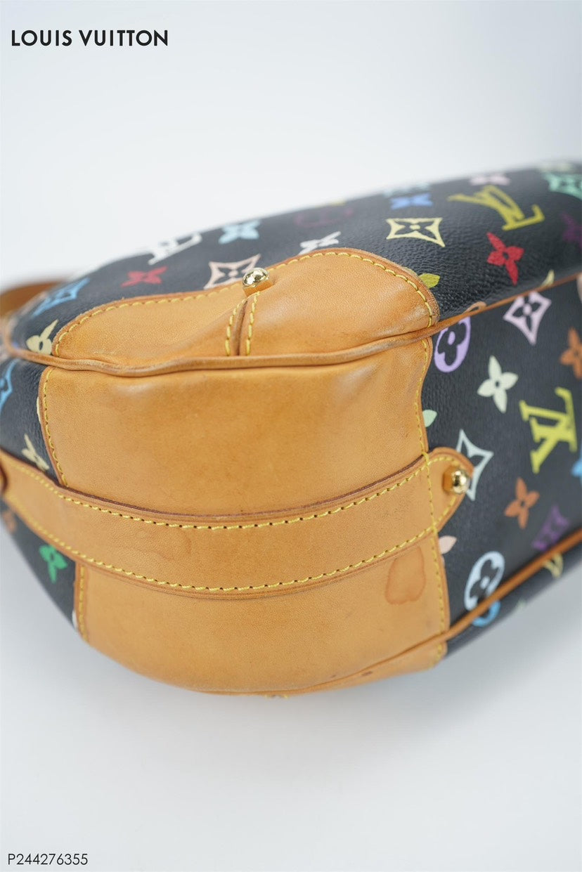 Louis Vuitton Multicolor Black Canvas White Leather Bag