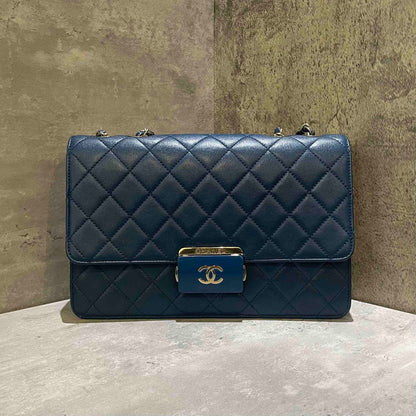 Chanel Boy Blue Quilted Leather Flap Bag Medium