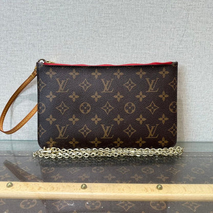 Louis Vuitton Neverfull Brown Monogram Clutch 24.5x15.5cm