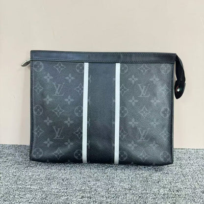 Louis Vuitton Monogram Eclipse Black Clutch Large