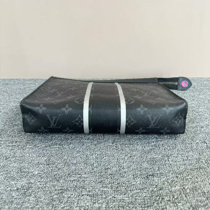 Louis Vuitton Monogram Eclipse Black Clutch Large