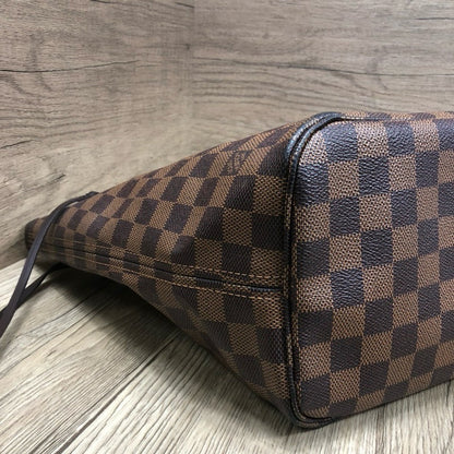 Louis Vuitton Neverfull MM Damier Ebene Tote Bag Brown Medium Size