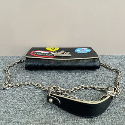 Louis Vuitton Twist WOC Black Epi Leather Chain Wallet