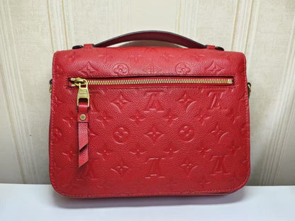 Louis Vuitton Metis Pochette Red Monogram Leather Bag