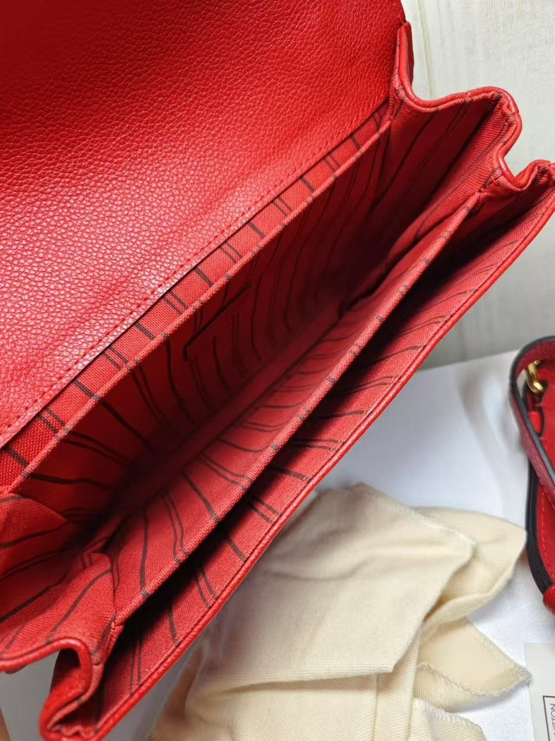 Louis Vuitton Metis Pochette Red Monogram Leather Bag