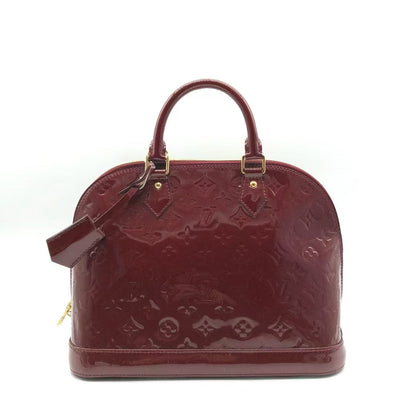 Louis Vuitton Alma Patent Leather Bag Red