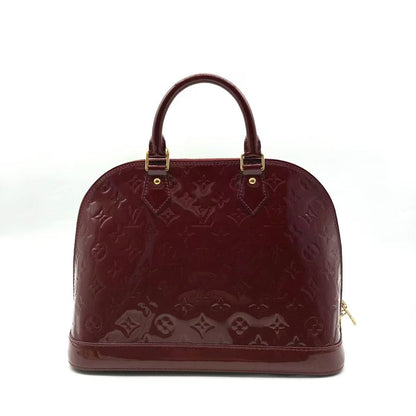 Louis Vuitton Alma Patent Leather Bag Red