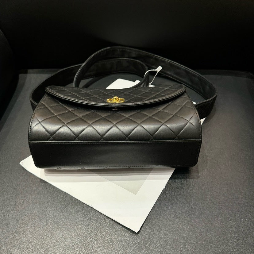 Chanel Black Quilted Leather Crossbody Bag xxcm