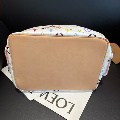 Louis Vuitton Multicolor Bucket Bag White