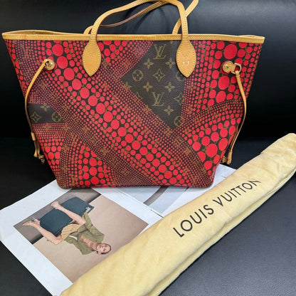 Louis Vuitton Neverfull MM Yayoi Kusama Red Monogram Tote