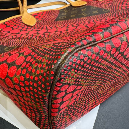 Louis Vuitton Neverfull MM Yayoi Kusama Red Monogram Tote