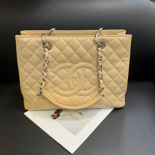 Chanel GST Beige Caviar Quilted Leather Tote Bag x.xcm