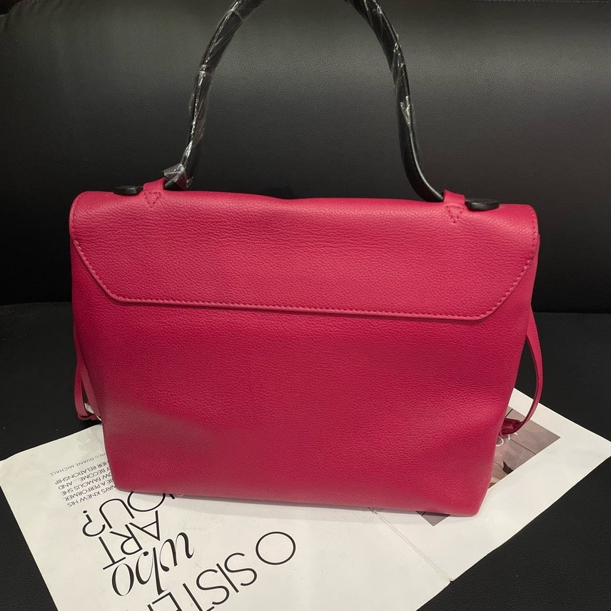 Louis Vuitton Pink Leather Top Handle Bag Medium