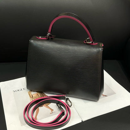 Louis Vuitton Cluny EPI Black and Pink Bag
