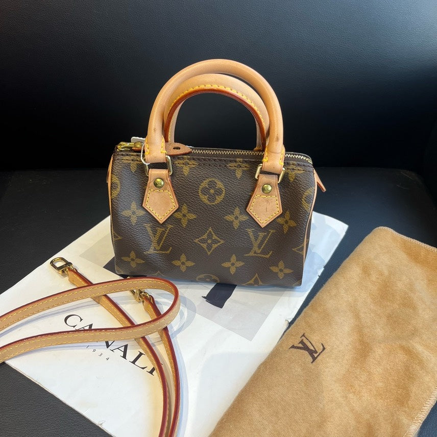 Louis Vuitton Speedy Nano Monogram Canvas Brown 16x10x7 Handbag