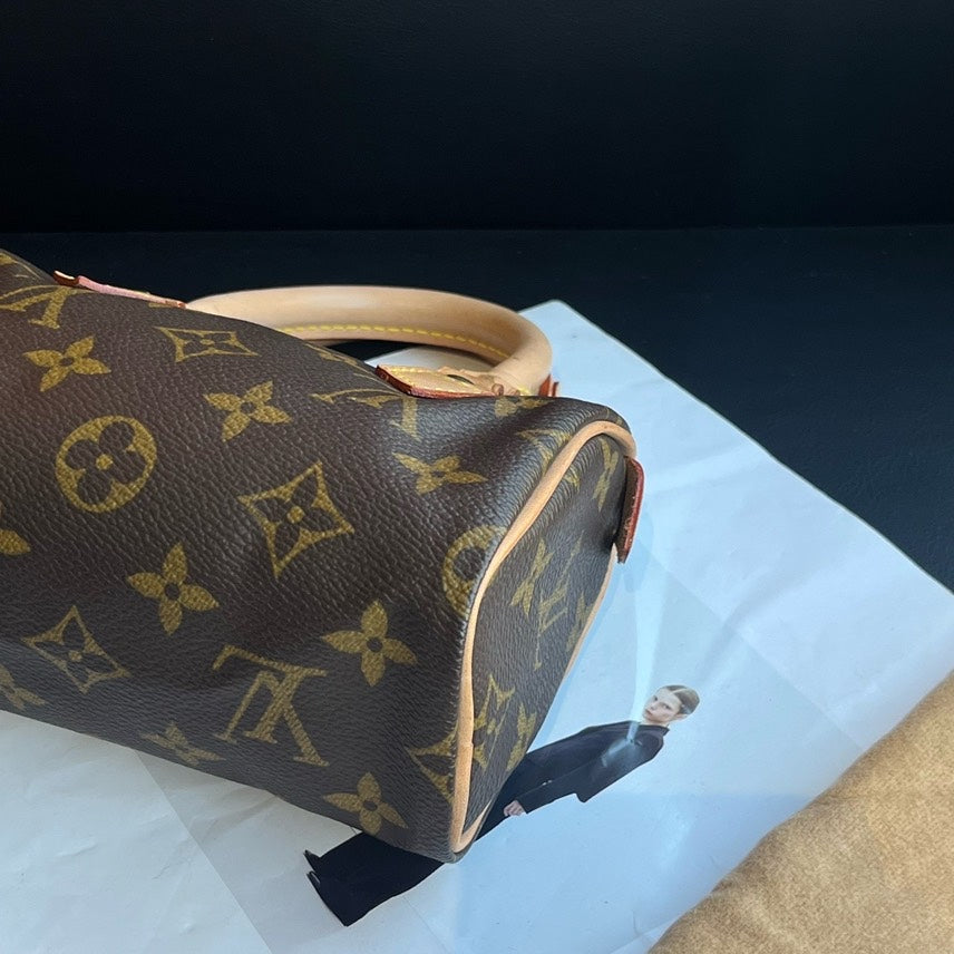 Louis Vuitton Speedy Nano Monogram Canvas Brown 16x10x7 Handbag