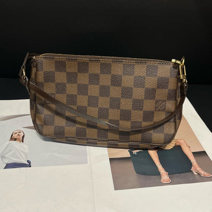 Louis Vuitton Damier Pochette Accessories Brown Handbag