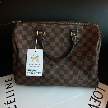 Louis Vuitton Speedy 30 Damier Brown Handbag