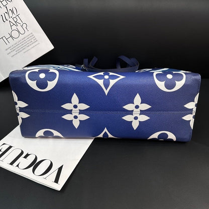 Louis Vuitton On The Go Blue Tote Bag
