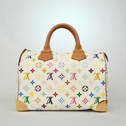 Louis Vuitton Monogram Multicolore Speedy 30 White Handbag