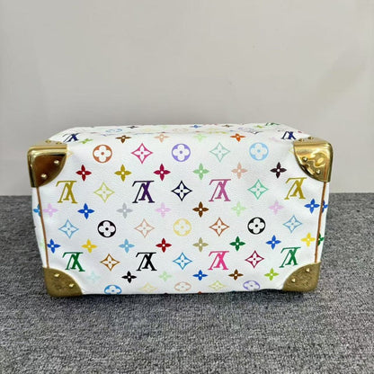 Louis Vuitton Multicolor Speedy Bag White Handbag