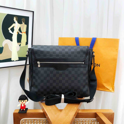 Louis Vuitton District Shoulder Bag in Damier Graphite Canvas