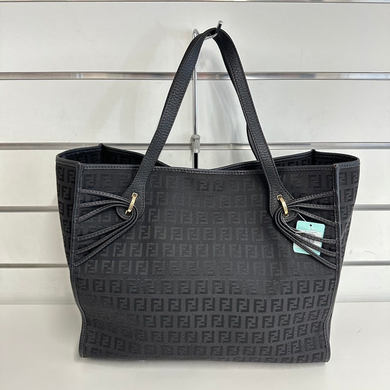 Fendi 1001 Tote Bag Black Canvas