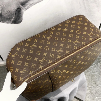 Louis Vuitton Monogram Canvas Travel Trunk Bag Brown Luggage 35x45cm