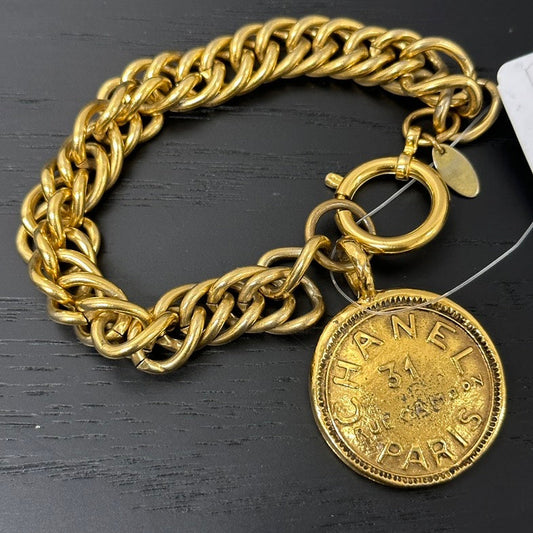 Chanel Chain Logo Gold Bracelet cm