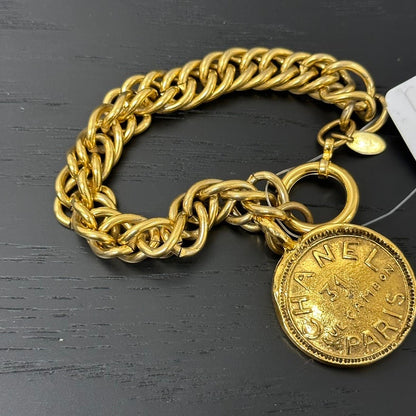 Chanel Chain Logo Gold Bracelet cm