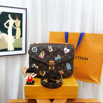 Louis Vuitton Monogram Canvas Sticker Messenger Bag - Brown