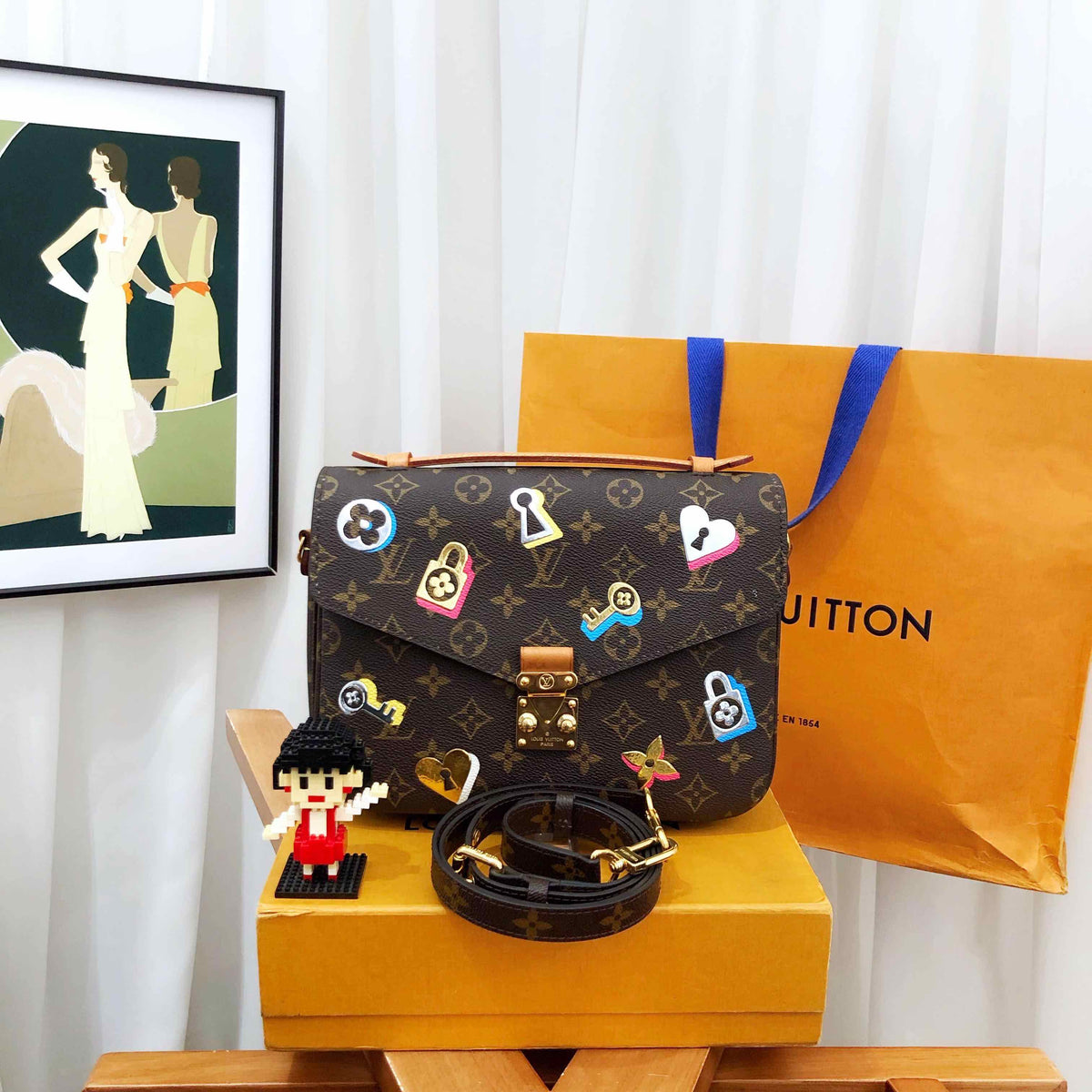 Louis Vuitton Monogram Canvas Sticker Messenger Bag - Brown
