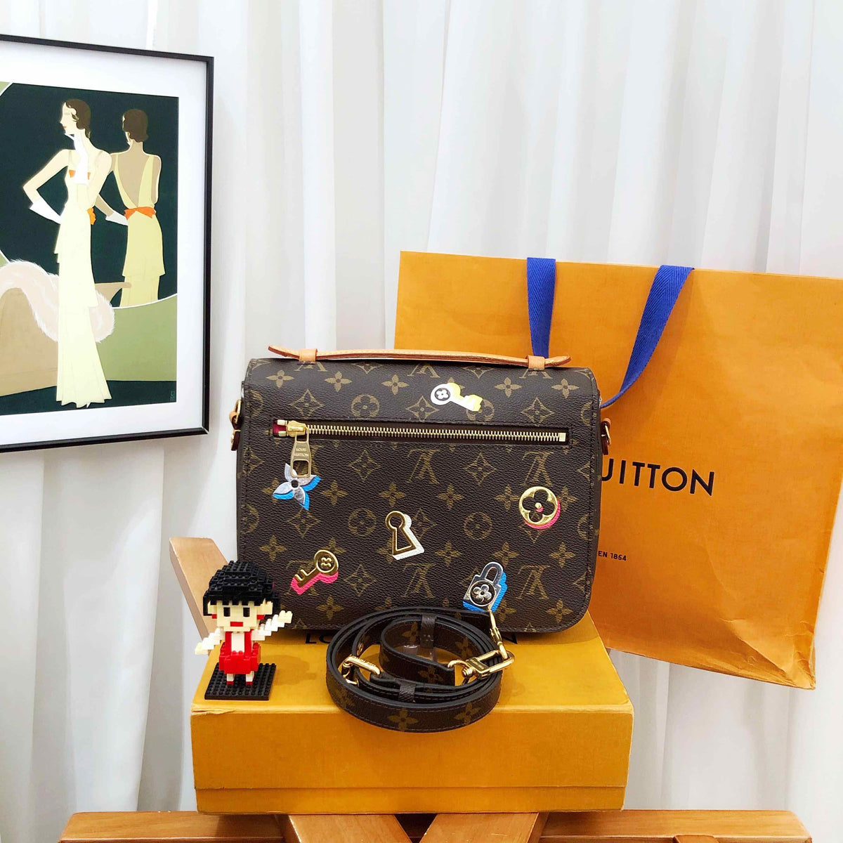 Louis Vuitton Monogram Canvas Sticker Messenger Bag - Brown