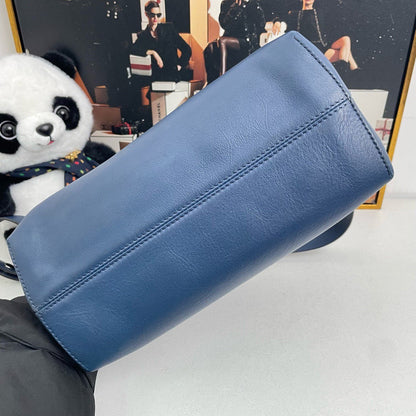 Fendi By The Way Satchel Bag in Blue Leather - Pre-Loved, Style 12119307