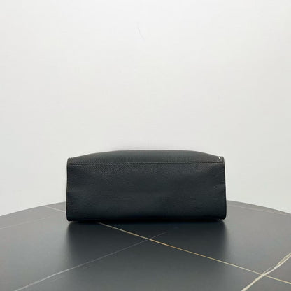 Fendi Black Leather Two-Way Bag -  Designer Handbag