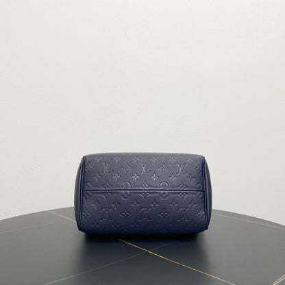 Louis Vuitton Speedy 25 Bandoulière Black Leather Satchel