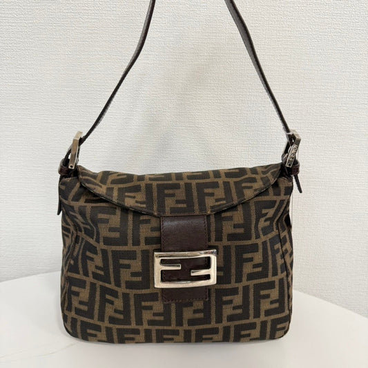 Fendi Zucca Shoulder Bag FM0120 Brown Canvas